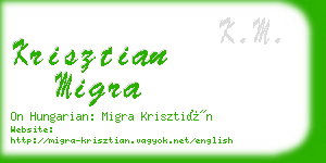 krisztian migra business card